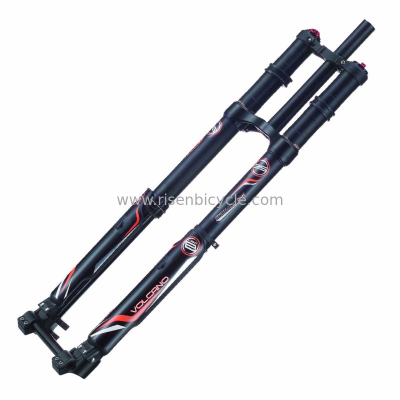 dual crown suspension fork cycle
