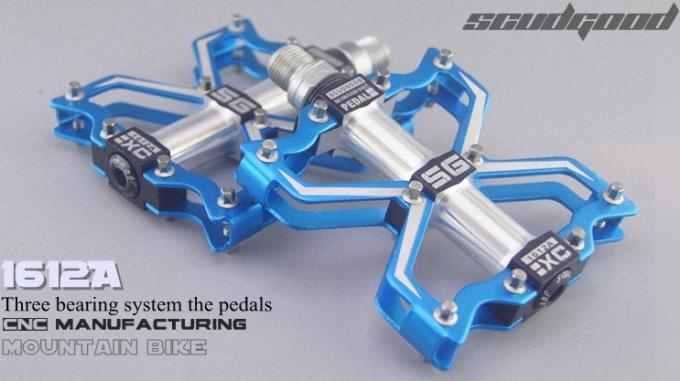 CNC Processed 3 bearing Aluminum Alloy Bicycle Pedal Premium Anodized Colors 3