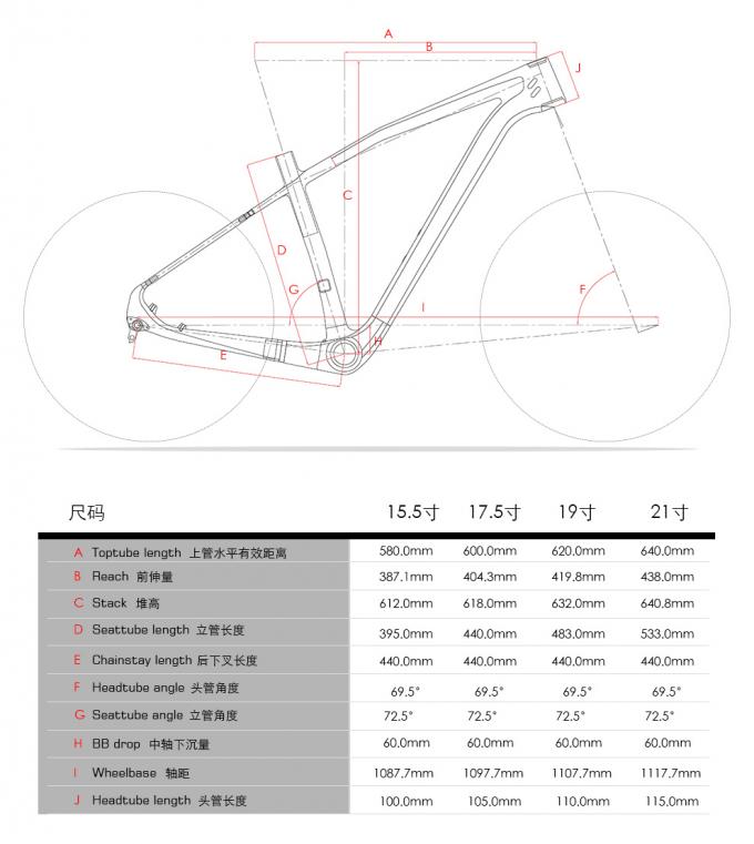 29ER Lightweight Full Carbon MTB Frame V29 of Mountain Bike 15.5"/17.5/19/21" BB92 Tapered, Seatpost 31.6mm Weight 1270g 5