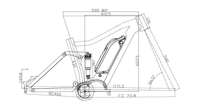 Boost 27.5er Electric Bike Frame w/ Bafang 1000w  Aluminum Alloy Suspension Mtb E-Bike 6