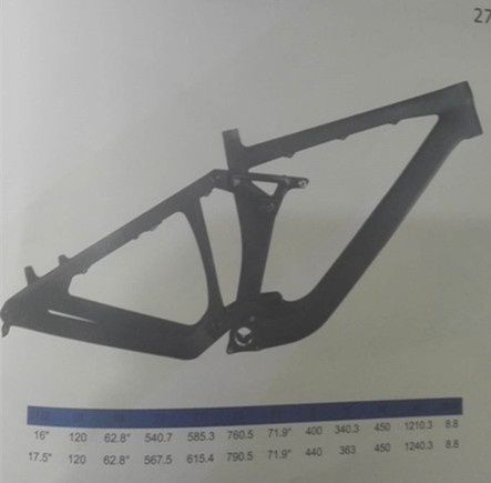27.5er Full Suspension Carbon Bike Frame Downhill 198mm Travel 150x12 thru-axle 0