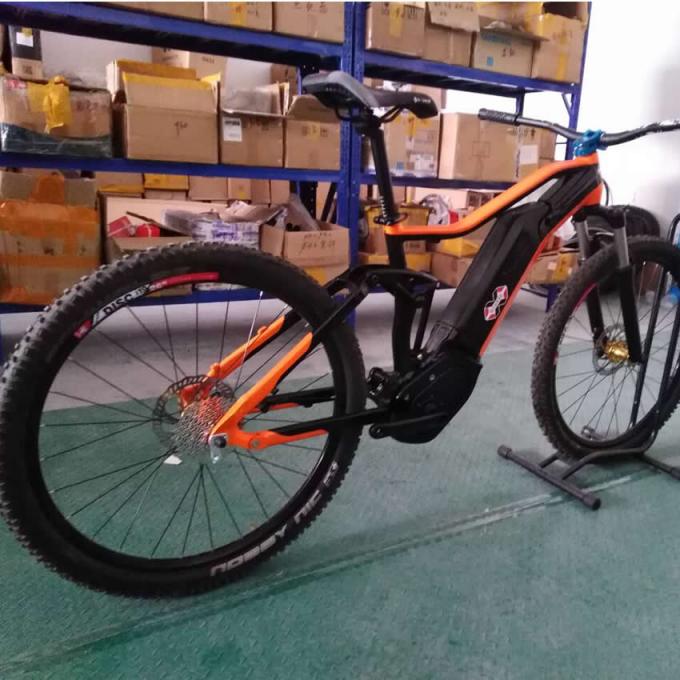 China Stock 27.5er Electric Full Suspension Bicycle Frame Bafang G330 Aluminum Trail Ebike Emtb Mountain Bike 1