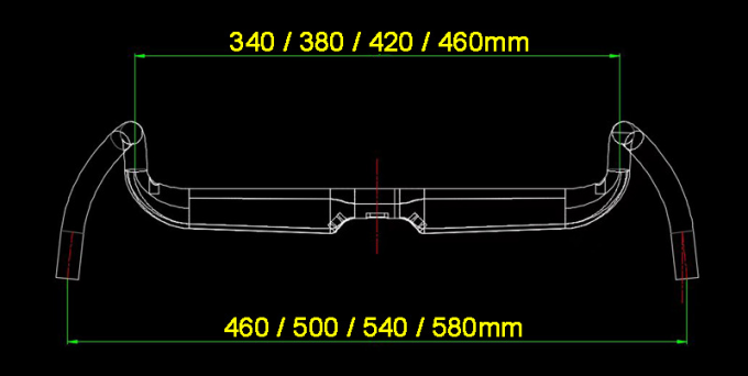 Lightweight Carbon Gravel Handlebar Aero Road Racing Bar Clamp Diameter 31.8mm 8