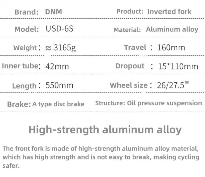 Dnm USD-6s Enduro Moutain Bike Inverted Air Suspension Fork Front Suspension Forks 160mm Travel 2