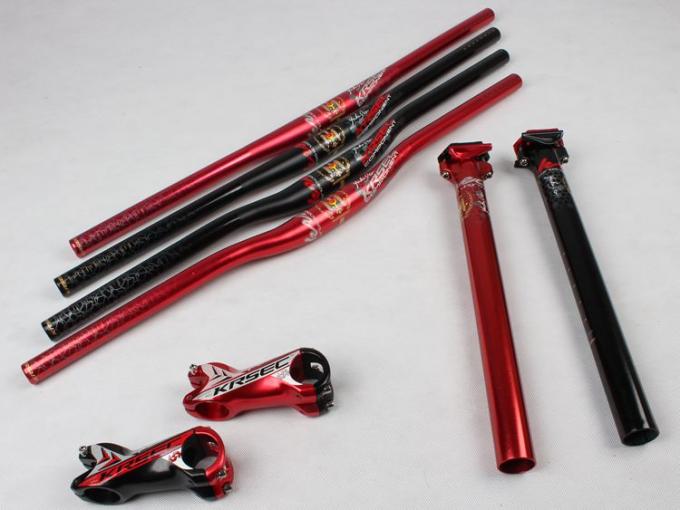 Ultralight Aluminum Handlebar Stem Seatpost 3 Set 680mm long 31.8mm MTB