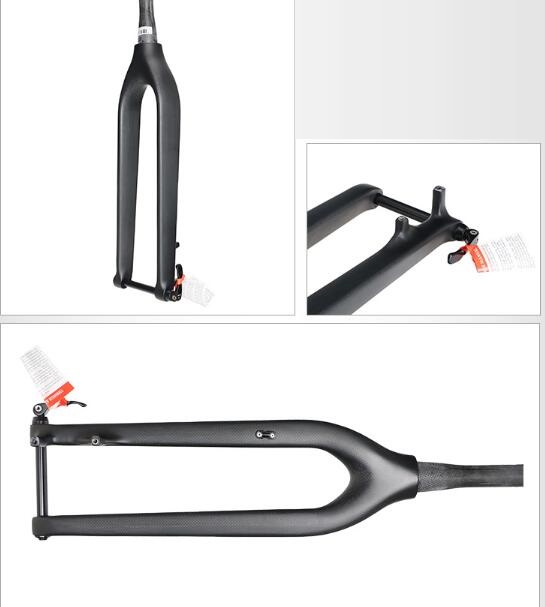 29er Full Carbon Fiber Mtb Bicycle Fork thru axle Tapered Steerer T800