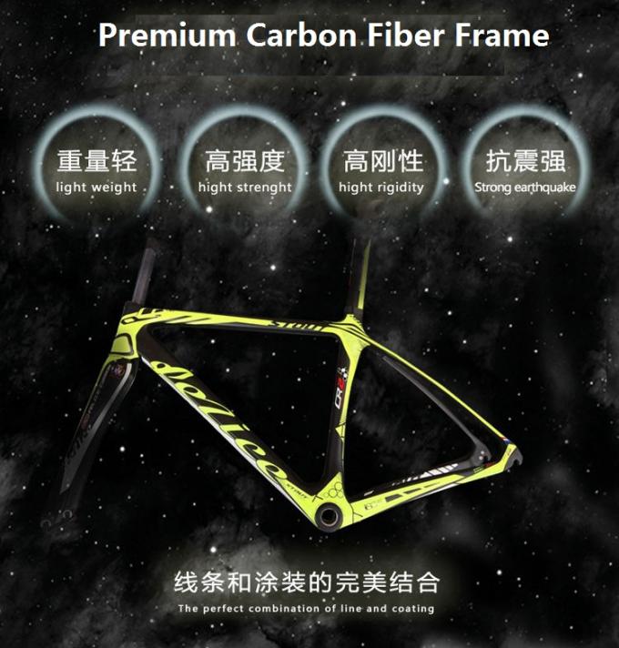 700C Carbon Fiber Road Aero Frame+Fork+Seatpost STOUT CR-2 900 Grams BB compatible with different Type 3