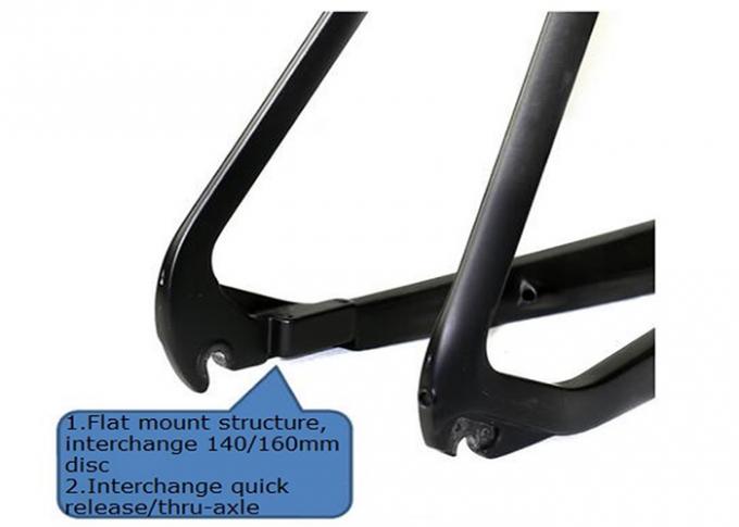 Lightweight 700c Full Carbon Fiber Road Bicycle Frame of Road Bike Frameset  9qr/Thru-axle 1000g/52 size Disc Brake 5