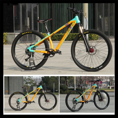 Muscle Type Slope/Dirt Jump MTB frame SPF 26"/27.5" Hard Tail Aluminum Alloy AM Frame QR/Thru-axle Dropout Converted 8
