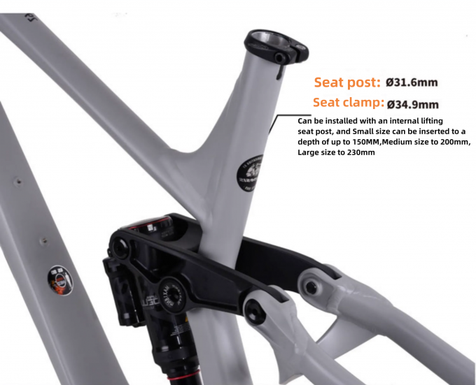Kinesis TUM616 27.5+ 29er Aluminum  Full Suspension Enduro Off-Road Soft Tail Mountain Bike Frame 8