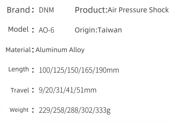 Dnm Ao-6 Bicycle Air Pressure Shock Absorber Wheelchair Rear Shock 2