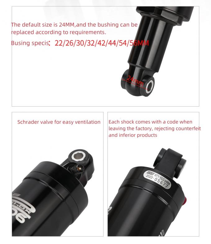200mm Rear Shock DN AO-6 New Odel With Air Chaber Vavle Ountain