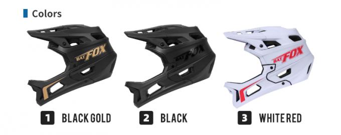 Adult BMX Full Helmet Downhill Off Road Integrated Anti Drop Anti Glare Hat Brim Full Face Helmet Black 2