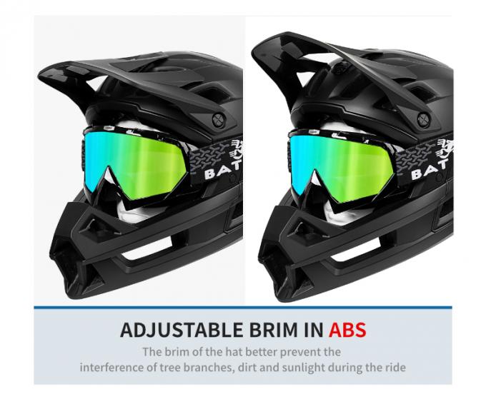 Detachable Brim Helmet with L 830g Weight for Performance and Comfort Black 9