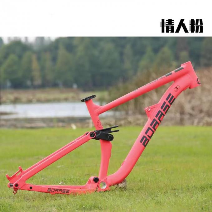 China Stock 27.5er Enduro Full Suspension Mountain Bike Frame Downhill Softtail MTB 4