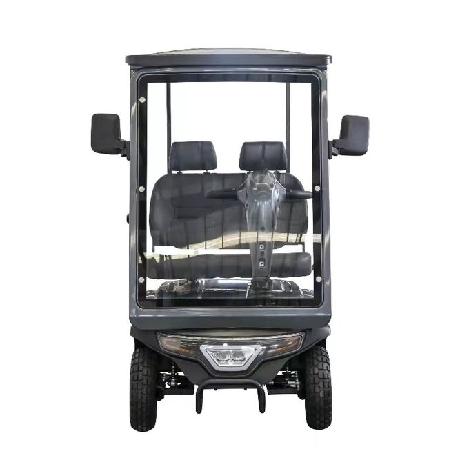 Double Seat 4 Wheel Golf Electric Mobility Scooter With Sliders And Headrest  With LCD Display LED Lighting 2